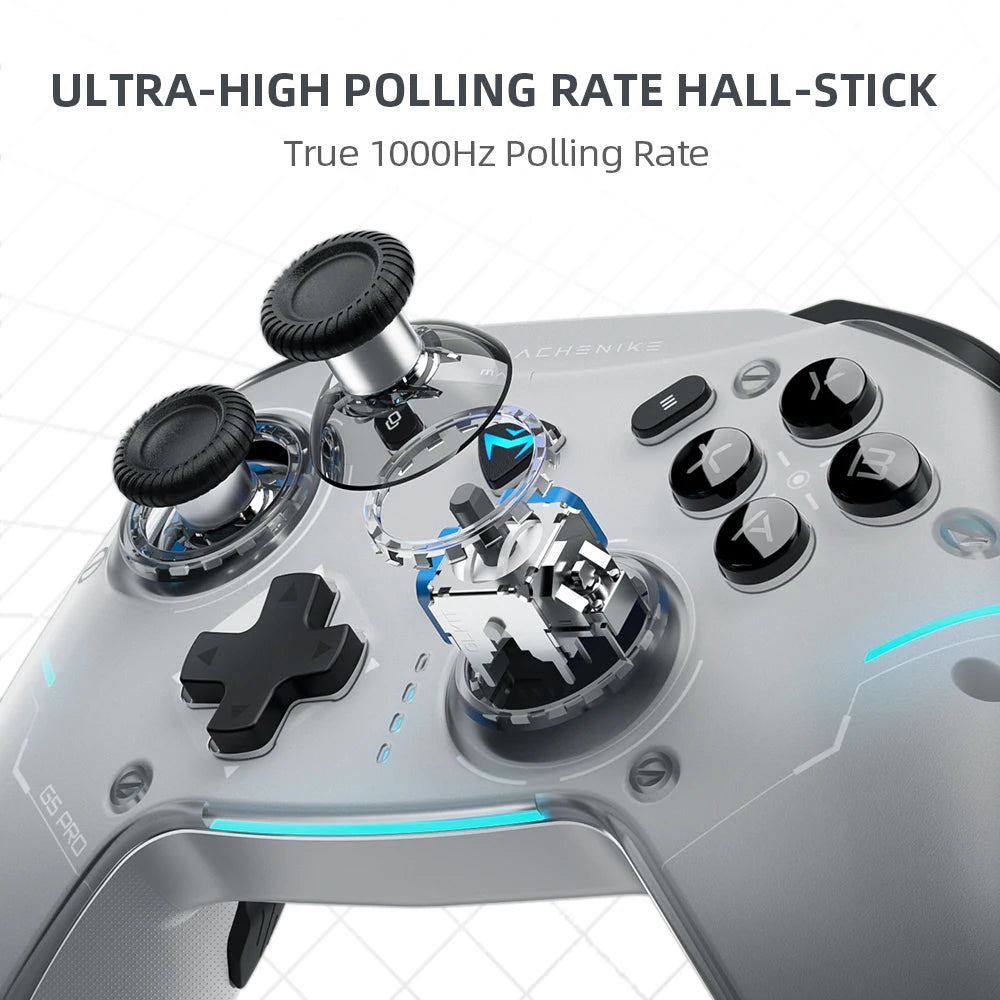 Machenike G5Pro Max SE Gamepads With Charging Dock Optional Hall Effect Joysticks Triggers RGB Light Wireless Gaming Controller