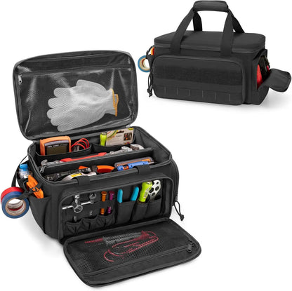14" Heavy Duty Tool Bag Multipurpose Work Organizer for Handyman,Carpenter,Durable Portable Tool Storage