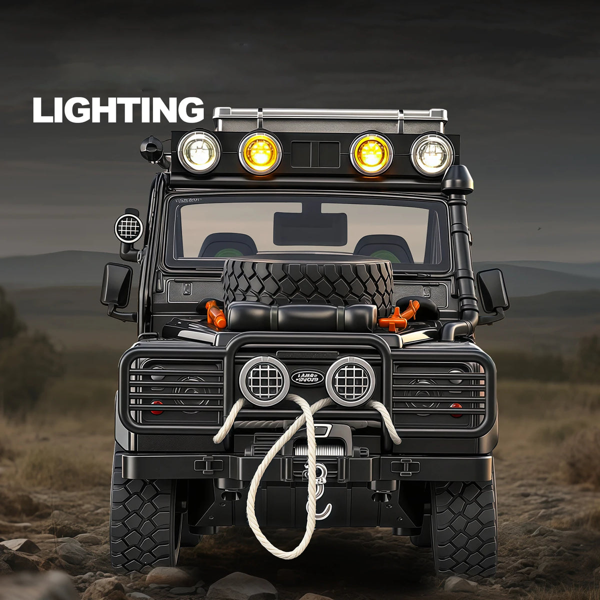 1/24 Land Range Rover Defender 110 Tomb LE Alloy Car Model Diecasts Metal Off-road Vehicles Car Model Sound Light Kids Toys Gift