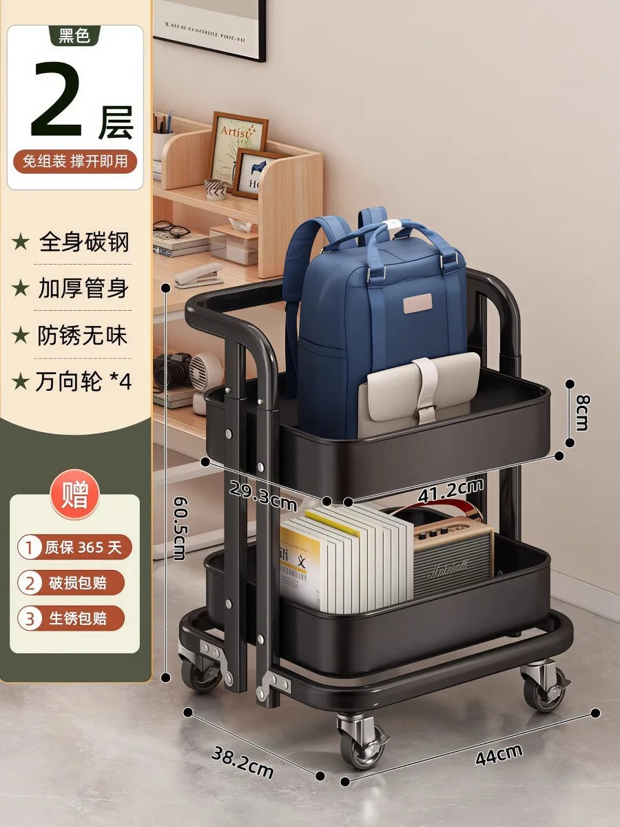 Portable Trolley Storage Bookshelf Kitchen Islands And Carts Furniture For Home Shelf Organizer Cart Auxiliary Carts Island
