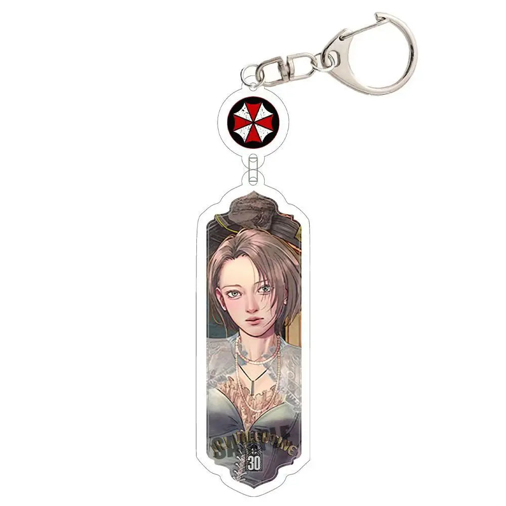 Acrylic Keychain Bag Pendant for Resident Evil Leon S. Kennedy Ashley Ada Wong Graham Decoration Accessories Exquisite Fan Gifts