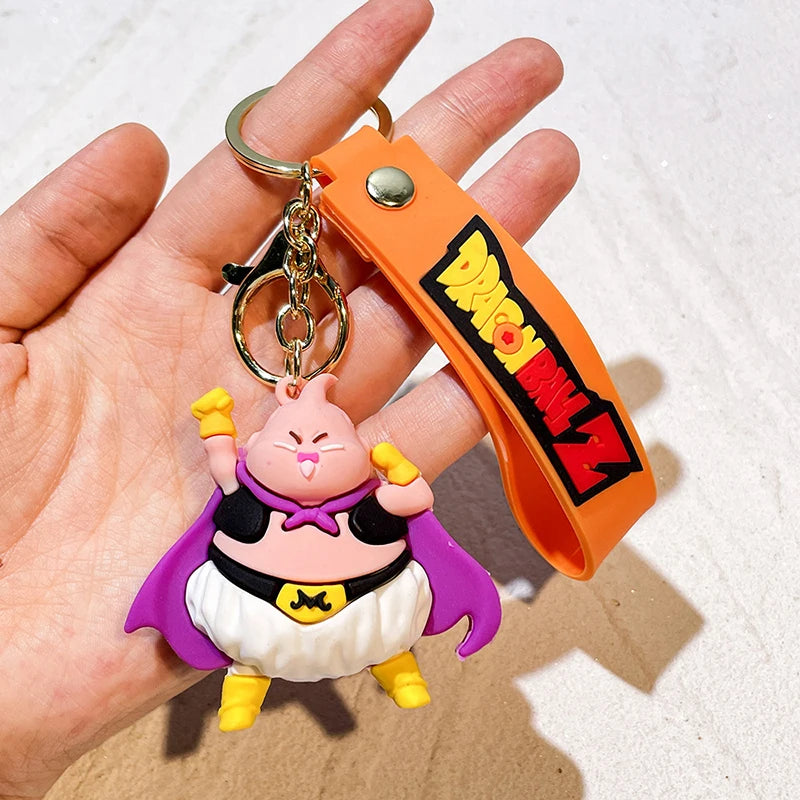 Anime Dragon Ball Keychain Ewelry Son Goku Vegeta Piccolo Action Figures Cute Keyring Bag Pendant Car Ornament Accessories Gifts