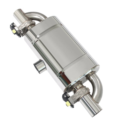 Universal Valved Muffler Kit Center In Dual Out Remote Controller Kit Performance Valved Muffler T Style Electronic Exhaust