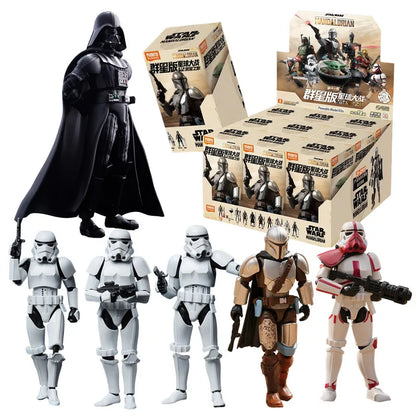 BLOKEES Star Wars splicing model hidden edition Darth Vader Mandalorian Grogu Stormtrooper Action Figures model Collectble Toys