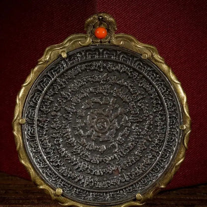 Old Tibet Buddhism Meteorite Iron Tiantie Dorje Phurpa Vajra Faqi Statue Body Protection Buddhist Scriptures Statues