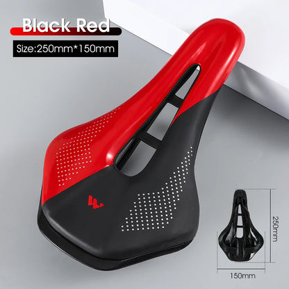 WEST BIKING Bicycle Saddle Non-Slip Short Nose Bike Seat PU Leather Hollow Road Bike Saddle Ergonomic Comfortable Bike Cushion