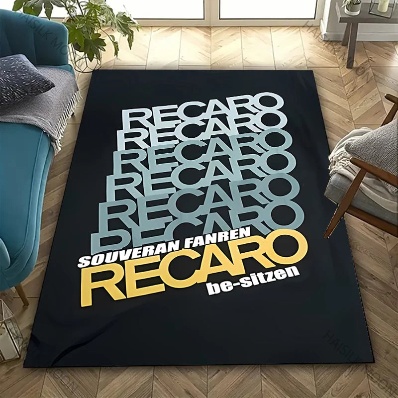 13 Styles R-Recaro Logo Pattern Printed Rug for Living Room, Bedroom, Office, Large Area,Stain Resistant Carpet,Stylish Gift Mat