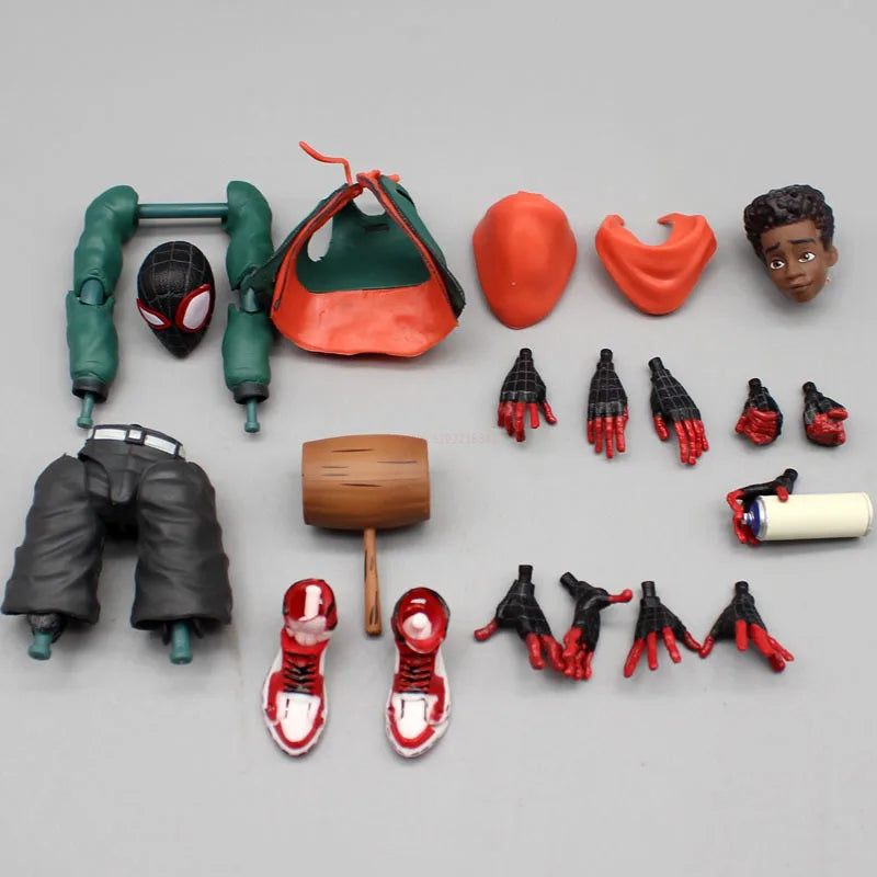 Marvel Legends In Stock Miles Morales Spiderman Action Figure Spider Verse Shf Anime Statue Collectible Toy For Adult Collection