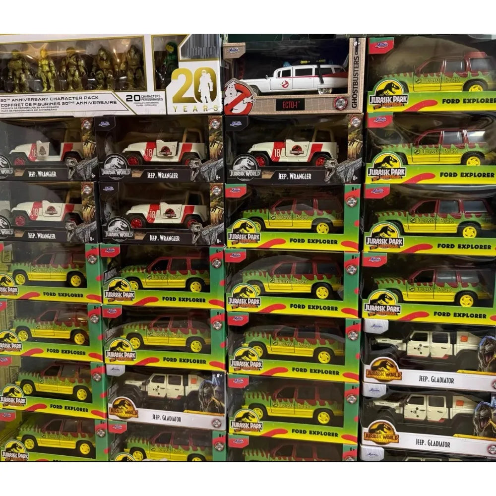 JADA Toys 1/32 Scale Diecast Model Car Jurassic Park and Fast & Furious Series Various Styles Movie Vehicle Collectible Toy Gift