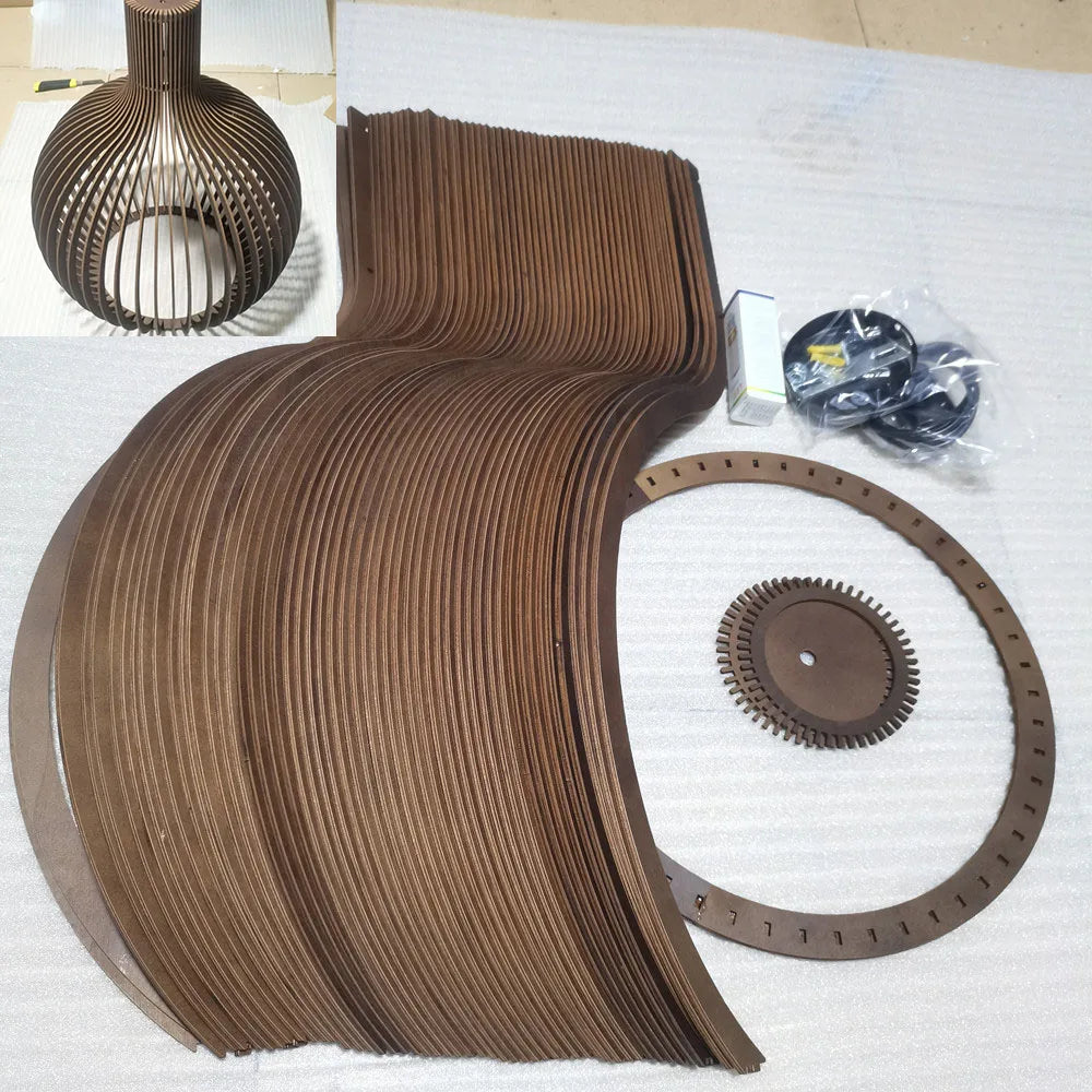 Restaurant Wabi-sabi Lustre LED Pendant Light Foscarini Solid Wood Chandelier for Island Counter Loft Art Home Decor Lamp Design