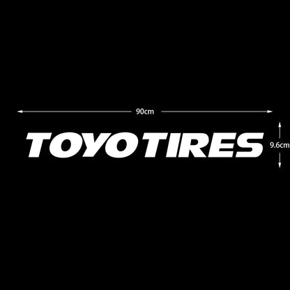 Car Sticker Toyo Tires Logo Windscreen Rear Windshield Hollow Letters Reflective Decals Bumper Door Helmet Modified Accessories