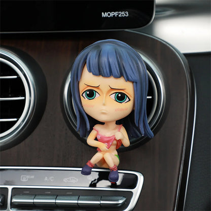 ONE PIECE Action Figures Cartoon Car Air Vents Perfume Holder Fragrance Tablet Luffy Car Accessories Decorative Ornaments Gifts