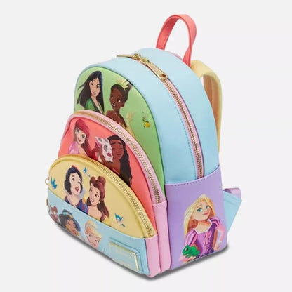 15 Styles Loungefly Disney Princess Series Manga Style Animated Collage Collection Mini Backpack