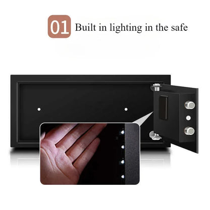 Household Hotel Room Safe Side Door Small Password Key Anti Theft Full Steel Plate Safe Deposit Box
