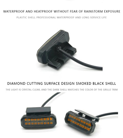 For Toyota Land Cruiser Prado LC250 LED Grille Light Front Bumper Safety Warning Signal Lamp With Wiring Harness