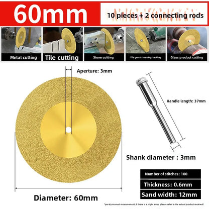 Tiling Cutting Small Slices Titanium-Coated Diamond Sand Small Saw Blades Stone Ceramic Jade Joint Cleaning and Grinding Sheets