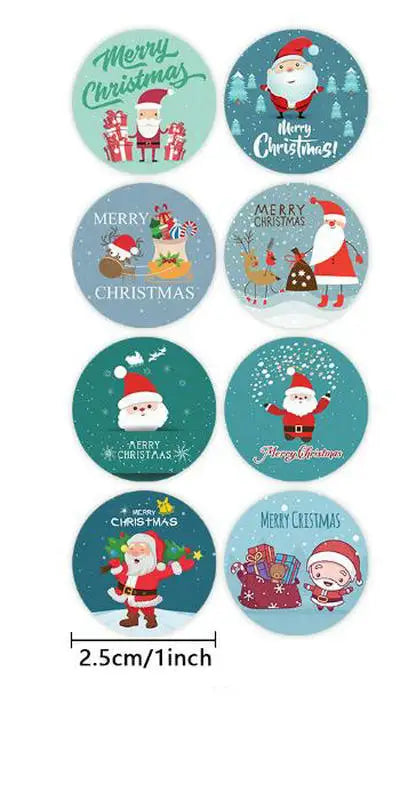 Christmas gift stickers decorative sealing sticker Merry Christmas Reward Self-adhesive labels  Day party