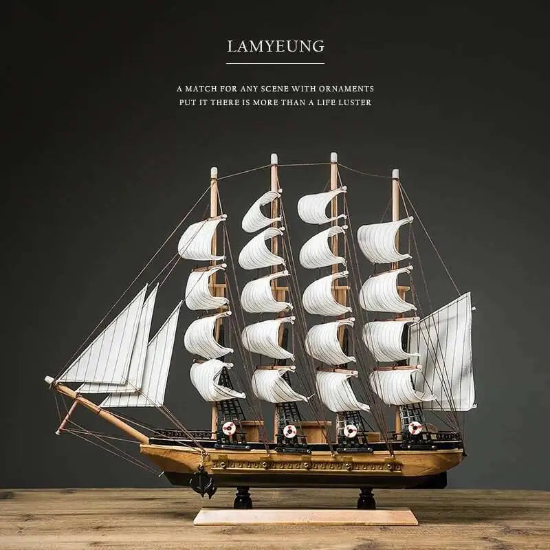 Gift Pirate Ship Model Saig Realistic Miniature In Wood, Marine Decoration Accessories, Modern Arts, Office, Home Decoration