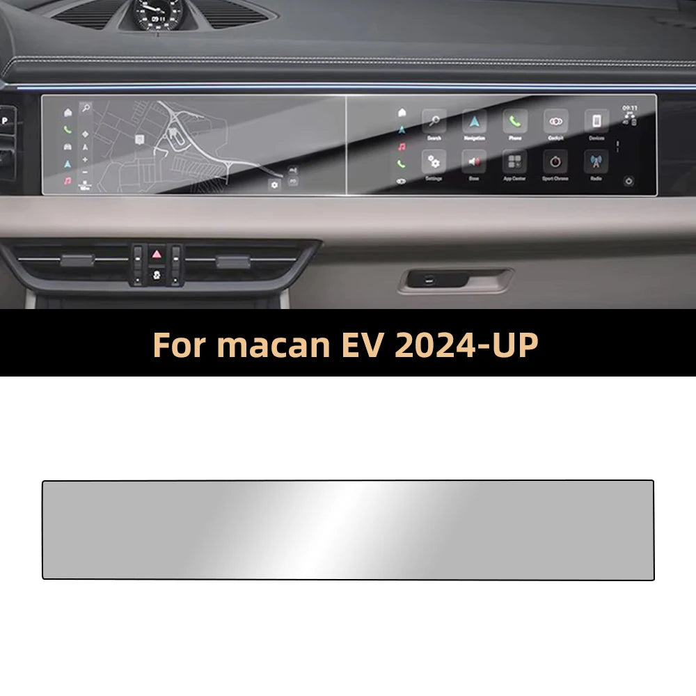 Car Integrated Screen Tempered Glass Protector HD Protective Film for Porsche Macan EV 2024-2025 Auto Interior Accessories