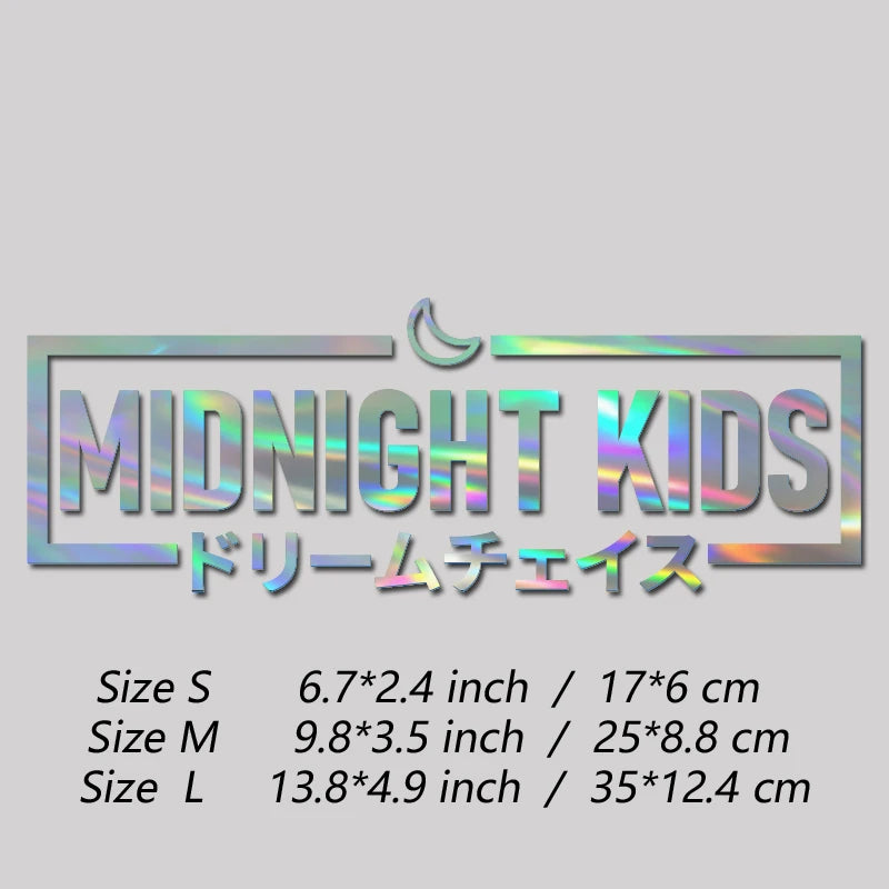 Midnight Kids JDM Car Decal Waterproof Vinyl Sticker Trendy Drift Auto Window Exterior Decor