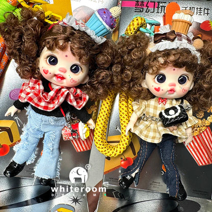 Mini Doll Dolls for girls Labbu doll pocket blyth Boy girl Doll Barbi cry Baby Rainbow Ball jointed doll Mobile phone Decoration