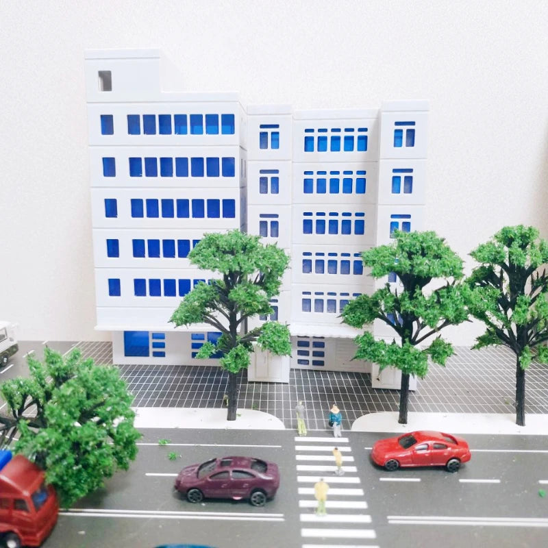 1/150 N Scale Diorama Models Architecture Building House Outdoor City Railway Layout Street Building Scene Model Toy Gift