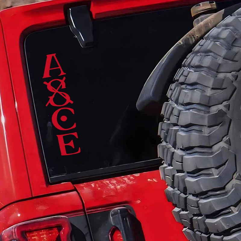 'ASCE"decal,creative&fashion decal for anime fans,high quality for car truck &laptop,waterproof car exterior decoration