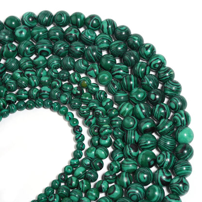 1 Strand Malachite Stone Beads 4/6/8/10/12mm Round Spacers Natural Stone Beads For Jewelry Making DIY Necklace Bracelet Supplies
