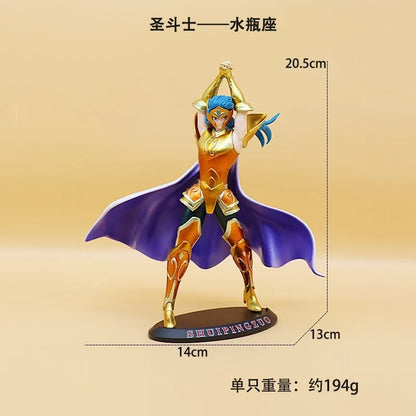 19cm Anime Dark Saint Seiya Figure Phoenix Ikki Hyoga Seiya Shiryu Action Figures Toy PVC Box Figure Collection Decoration