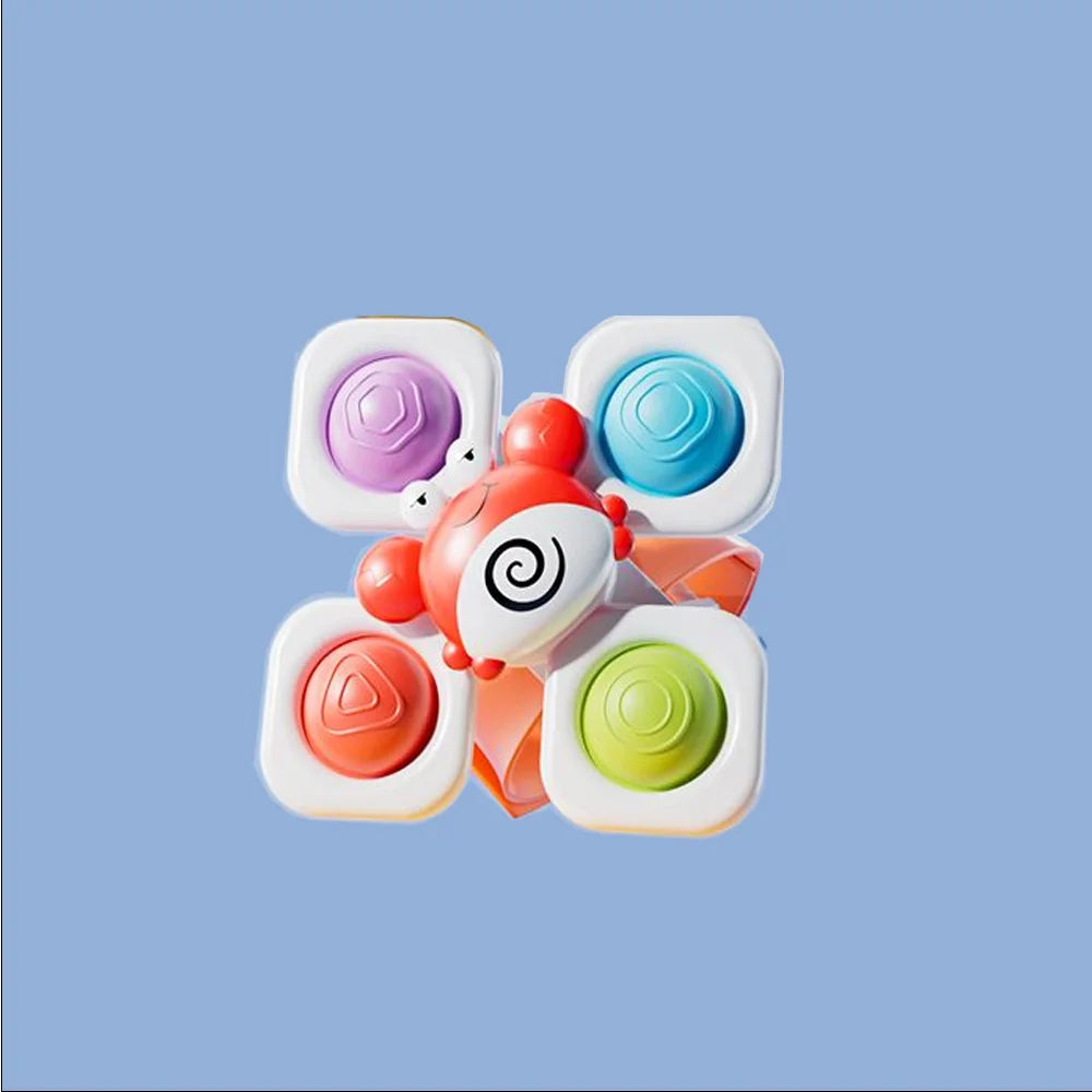 Suction Cup Spinning Cartoon Animal、Insects Spinner Toys Baby High Chair Window Gyro Stress Reliever Kids Bath Toys Gift