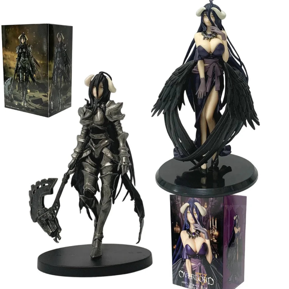 2026 Hot 18/24cm OVERLORD King of the Undead Albedo Armor Design Model Figure Collection Series Doll Toys Fans Birthday Gifts