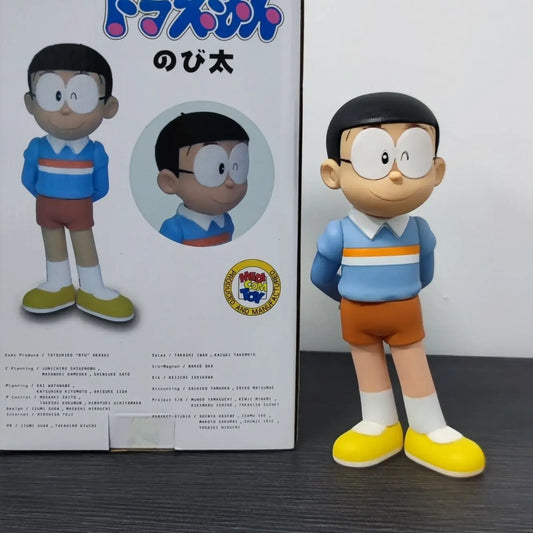 22cm Doraemon Creative Fat Tiger Head Car Rearview Automobile Trunk Decor Toy Figure Collectible Item For Vehicle Accessories