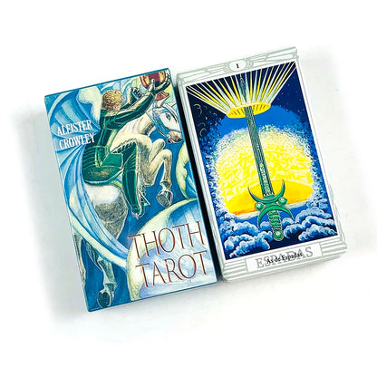 Spanish Version Tarot Cards Crowley Thoth With Egyptian Symbolism, Qabalistic & Astrological Insights For Divination Cards Game