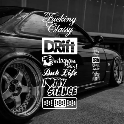 Funny JDM Car Sticker Vinyl Decal Auto Body Window Bumper Decoration Waterproof Personalized Tuning Accessories Universal