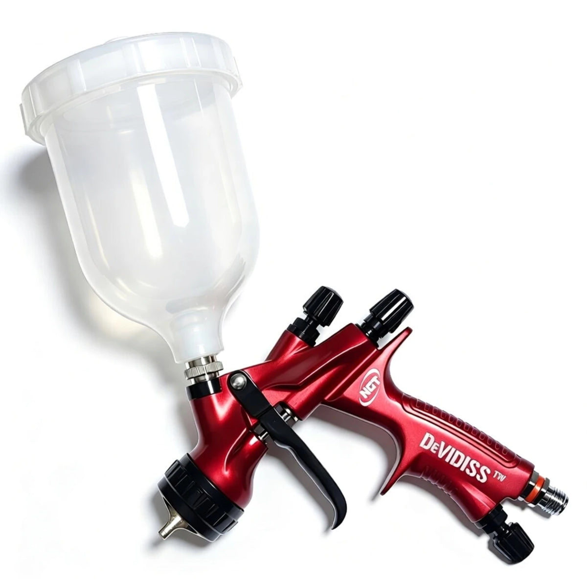 DEVIDISS HVLP NGT Pro TE20 Lite Spray Gun Kit Professional 1.3mm Nozzle Car Paint Application Comfortable for All Car Paints
