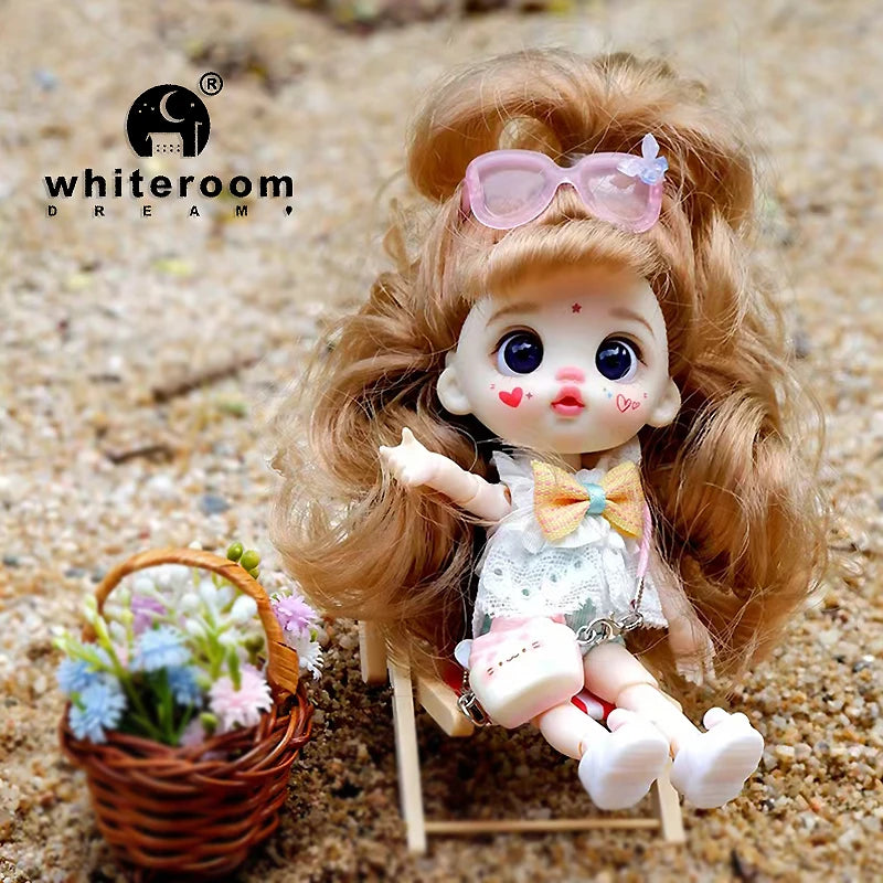 bjd doll Dolls for girls Labbu doll pocket mini blyth girl Doll Barbi cry Baby Rainbow Ball jointed doll Mobile phone Decoration