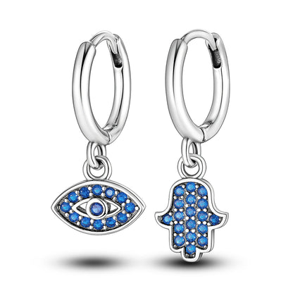 Orstarry 925 Sterling Silver Asymmetric Design Earring Key Lock Earrings Drop Earrings For Women Party Gifts Trendy Jewelry