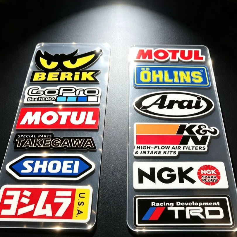 Vinyl Motorcycle Helmet Body Tank Sticker Event Sponsor Logo Decal for Kawasaki Yamaha Suzuki Honda Ktm Ducati