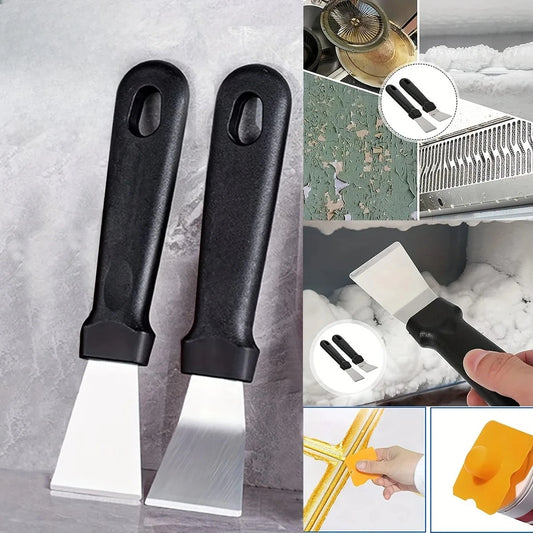 Stainless Steel Scraper Multi Use Tool for Removing Labels Stickers Paint from Glass Stovetop Adhesive Cleaner Kitchen Gadget