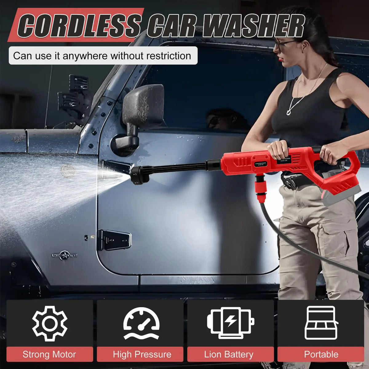 High pressure washer portable pressure washer pressure washer gun for Milwaukee m18 battery garden car wash sprayer High