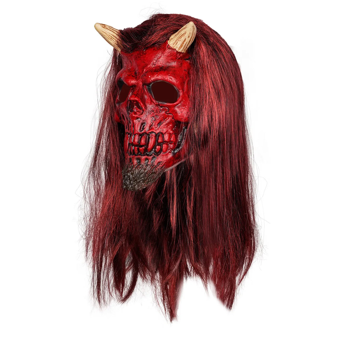 Scarlet Demon Role Play Latex Mask, Cosplay Prop for Halloween,Xmas,Bar Party & Carnival.Soft & Breathable Great Graduation Gift