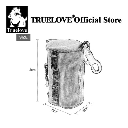 Truelove Pet Dog Adjustable Small Bag Dispenser Canine Poop Bag Holder with Carabiner Suitable for All Dog Leashes Walk TLB2012
