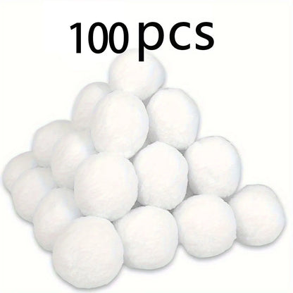 Artificial Snow Ball Realistic Fake Snow Toss Balls for Indoor Outdoor Winter Family Toss Games Christmas Tree Decoration