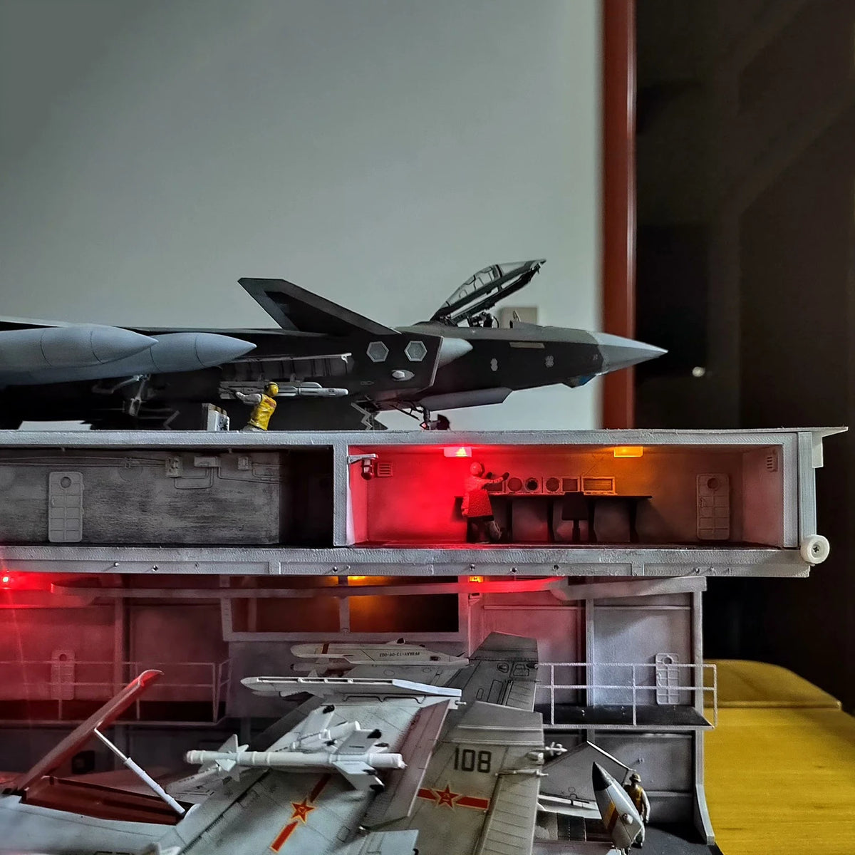 1/48 Aircraft Carrier Deck Assembly Model 56cm Richly Detailed 3D Printed Ship Static Model Kit Ship Toy Ornament Warship Model