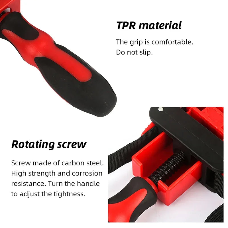 4M Belt Frame Clips Multifunction Blet Clamp Quick 35°-305° Adjustable Band Clamp Polygonal Clip  Right Angle Woodworking Tools