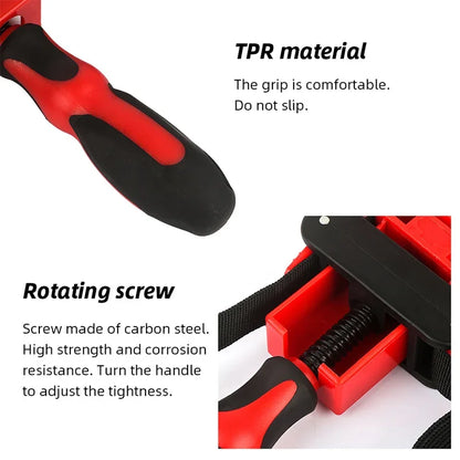 4M Belt Frame Clips Multifunction Blet Clamp Quick 35°-305° Adjustable Band Clamp Polygonal Clip  Right Angle Woodworking Tools