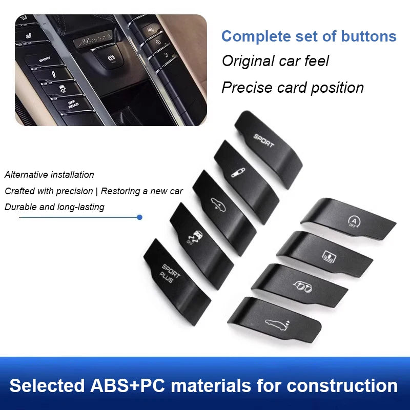 For Porsche Cayenne Macan Panamera Car Air Conditioner Panel Central Control Multifunctional Switch Button Interior Modification