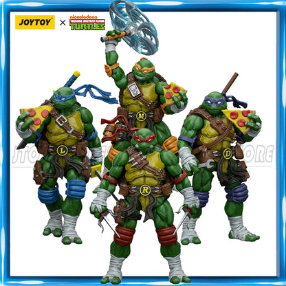 [IN STOCK][Available in Asia]JOYTOY TMNT Action Figures 1/18 Michelangelo Donatello Leonardo Raphael Anime Figures Toys Model