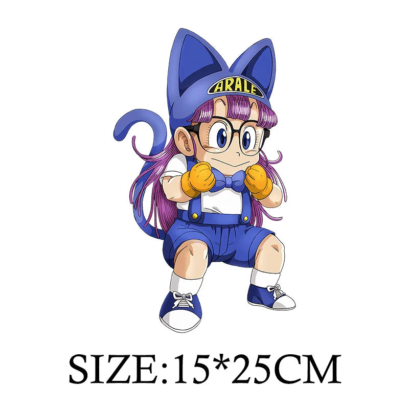 Anime Arale Dr Slump Cartoon Patches for Clothes Heat Transfer Thermal Vynil Stickers DIY T shirt Iron on for Women Appliqued