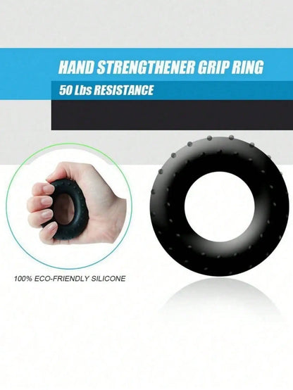 Adjustable Counting Hand Gripper 5-Piece Set: Forearm Trainer, Finger Stretch Rope, Grip Ring & Stress Ball for Strength Trainin